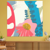 エキナセア芸術的抽象芸術モダンカラーブロック キャンバスプリント (インサイチュ (リビング))