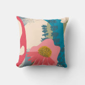 エキナセア芸術的抽象芸術モダンカラーブロック クッション (正面)