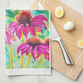 エキナセア茶タオル キッチンタオル (四つ折り)