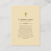 エギナ祈りの言葉カードのセントネクタロス プレイスカード (裏面)