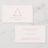 エギーバラ金ゴールド三角形ロゴ付きライトピンク 名刺 (正面/裏面)