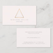 エギーバラ金ゴールド三角形ロゴ付きライトピンク 名刺 (正面/裏面)