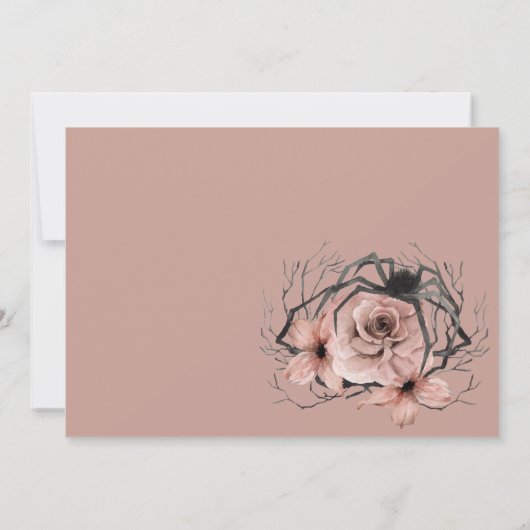 エギーフローラボホワイトフックアジェンシャルハロウィーン 招待状 (裏面)