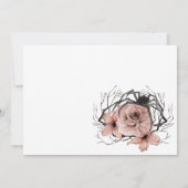 エギーフローラボホワイトフックアジェンシャルハロウィーン 招待状 (裏面)