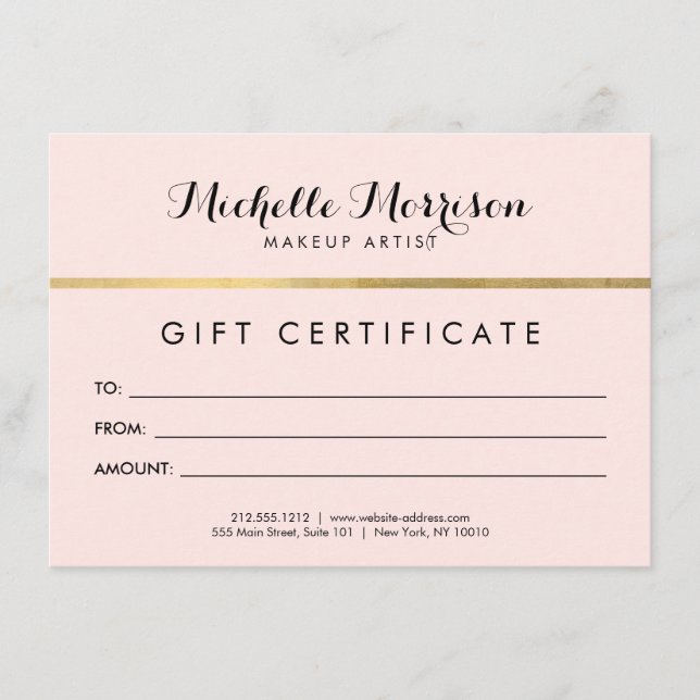 エギー幾何フェイク金箔とピンクギフトカード (正面)