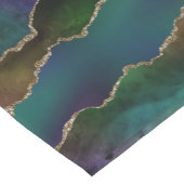 エギー・アゲート |ダークムーディージュジェルトーン神秘的なティール（緑がかった色） ショートテーブルランナー (コーナー)