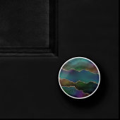 エギー・アゲート |ダークムーディージュジェルトーン神秘的なティール（緑がかった色） セラミックノブ