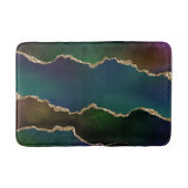 エギー・アゲート |ダークムーディージュジェルトーン神秘的なティール(緑がかった色) バスマット (正面)