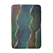 エギー・アゲート |ダークムーディージュジェルトーン神秘的なティール(緑がかった色) バスマット (正面縦)