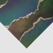 エギー・アゲート |ダークムーディージュジェルトーン神秘的なティール(緑がかった色) 薄葉紙 (詳細)