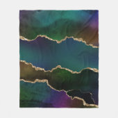 エギー・アゲート |濃いムーディージュジェルトーンティール（緑がかった色） フリースブランケット (正面)