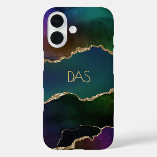 エギー・アゲート Dark Moody Jewel Toneティール(緑がかった色)モノグラム iPhone 16ケース
