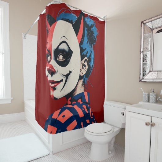 エギー・ハーレクイン・マスク シャワーカーテン (インサイチュ)