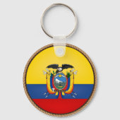 エクアカッコいいル国旗のシール キーホルダー (正面)