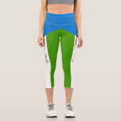 エクアトルギニアの国旗 カプリレギンス (正面)