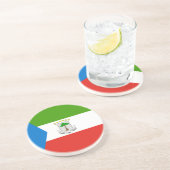 エクアトルギニアの国旗 コースター (側面)