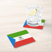 エクアトルギニアの国旗 スクエアペーパーコースター (インサイチュ)