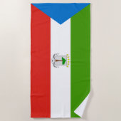 エクアトルギニアの国旗 ビーチタオル (正面)