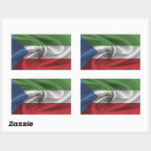 エクアトル・ギニアの国旗 長方形シール (シート)