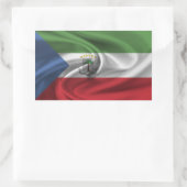 エクアトル・ギニアの国旗 長方形シール (バッグ)