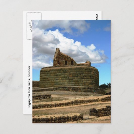 エクアドルのインガルカインカ遺跡 ポストカード (正面/裏面)