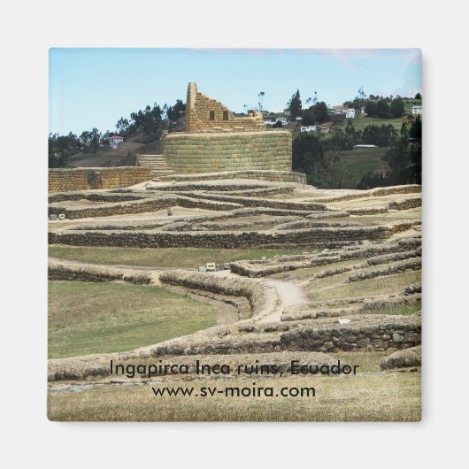 エクアドルのインガルカインカ遺跡 マグネット (正面)