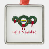 エクアドルのクリスマス2 メタルオーナメント (正面)