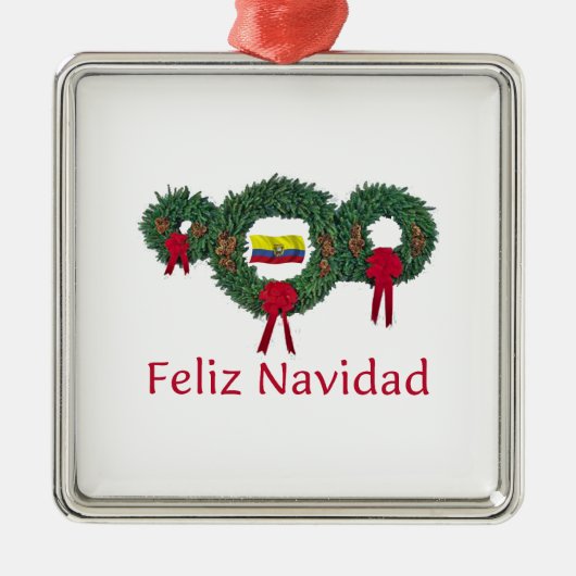 エクアドルのクリスマス2 メタルオーナメント (正面)