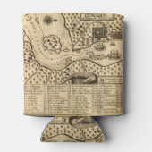 エクアドルのグアヤキルの地図(1741年)クーラーボックス 缶クーラー (裏面)