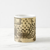 エクアドルのグアヤキルの地図(1741年)コーヒーマグ コーヒーマグカップ (中央)