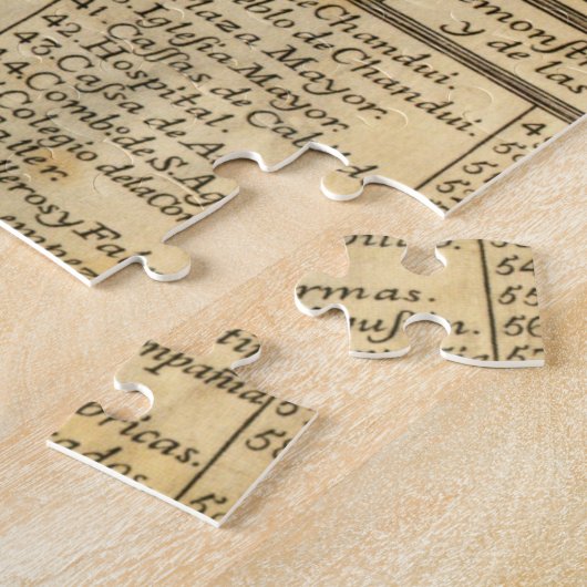 エクアドルのグアヤキルの地図(1741) ジグソーパズル (側面)