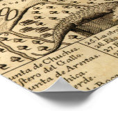 エクアドルのグアヤキルの地図(1741) ポスター (角)