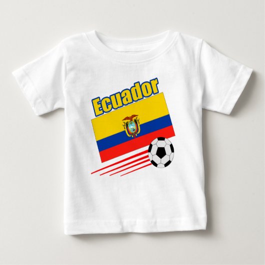 エクアドルのサッカーチーム ベビーTシャツ (正面)