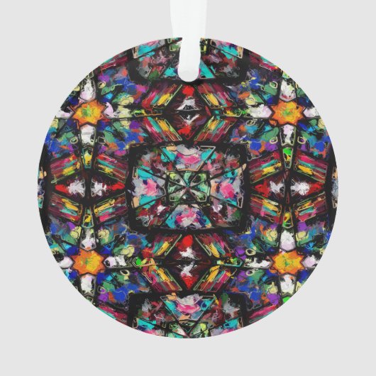 エクアドルのステンドグラス オーナメント (裏面)