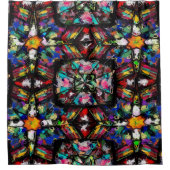 エクアドルのステンドグラス シャワーカーテン (正面)