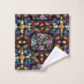 エクアドルのステンドグラス バスタオルセット (ウォッシュタオル)