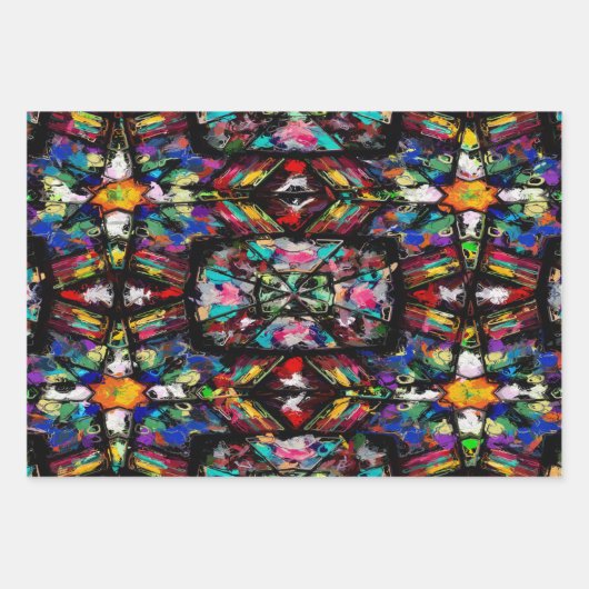 エクアドルのステンドグラス ラッピングペーパーシート (正面)