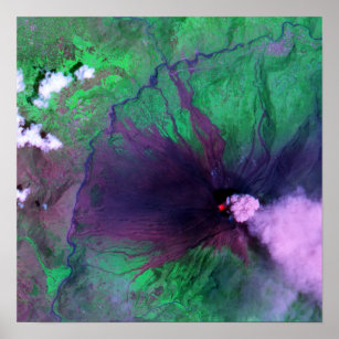 エクアドルのトゥングラワ火山 ポスター