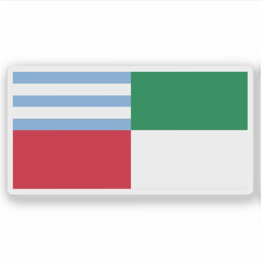 エクアドルのポルトビエホ国旗 シール (正面)