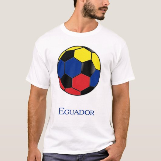 エクアドルのワールドカップのサッカーのTシャツ Tシャツ (正面)