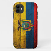 エクアドルの古い木の旗 Case-Mate iPhoneケース (裏面)