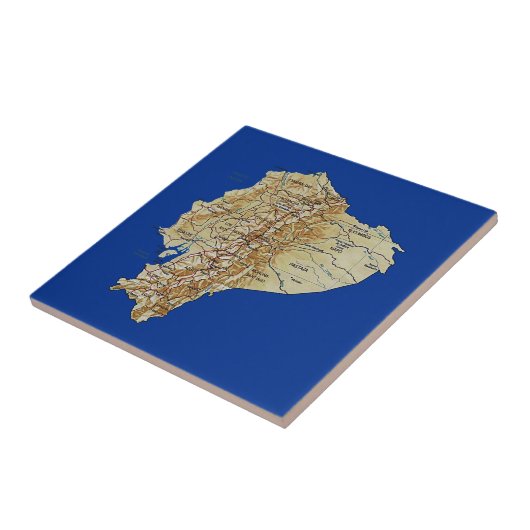 エクアドルの地図のタイル タイル (側面)