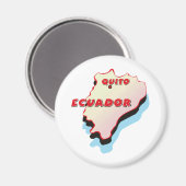 エクアドルの地図 マグネット (正面/裏面)