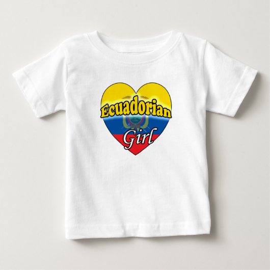 エクアドルの女の子 ベビーTシャツ (正面)