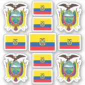 エクアドルの州記号/武器と旗のコート シール (正面)