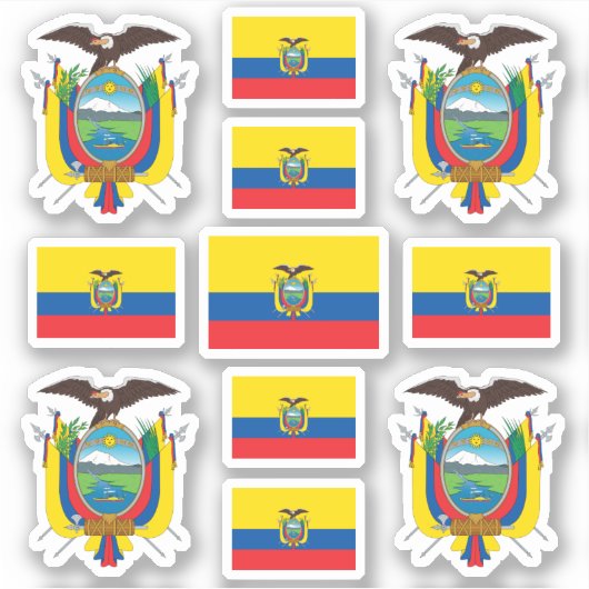 エクアドルの州記号/武器と旗のコート シール (正面)