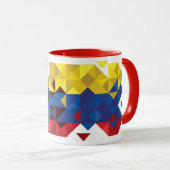エクアドルの抽象的な旗、エクアドルPolyMugの共和国 マグカップ (正面右)