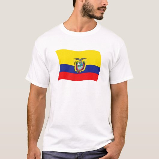 エクアドルの旗のワイシャツ Tシャツ (正面)