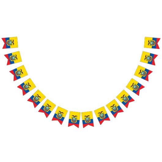 エクアドルの旗 バンティングフラッグ (全)