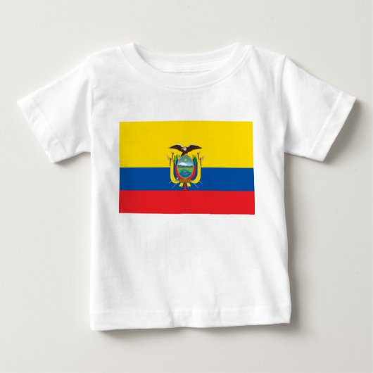 エクアドルの旗 ベビーTシャツ (正面)